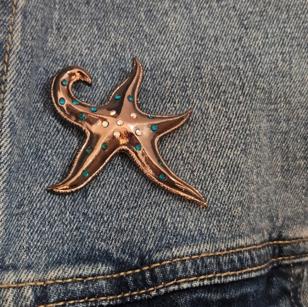 Vintage Starfish Brooch Pendant